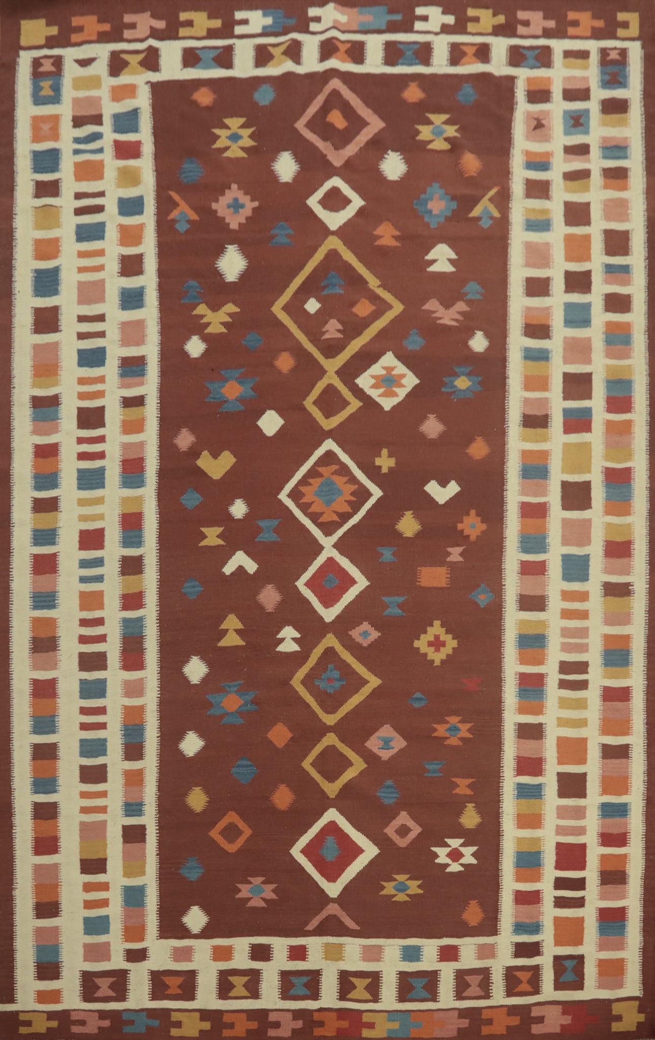 Geometric Kilim Oriental Area Rug 9x13