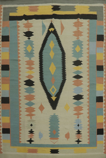Vegetable Dye Kilim Oriental Area Rug 9x12