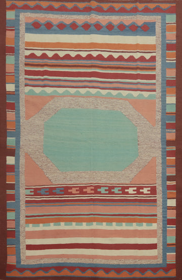 Geometric Kilim Oriental Area Rug 7x10
