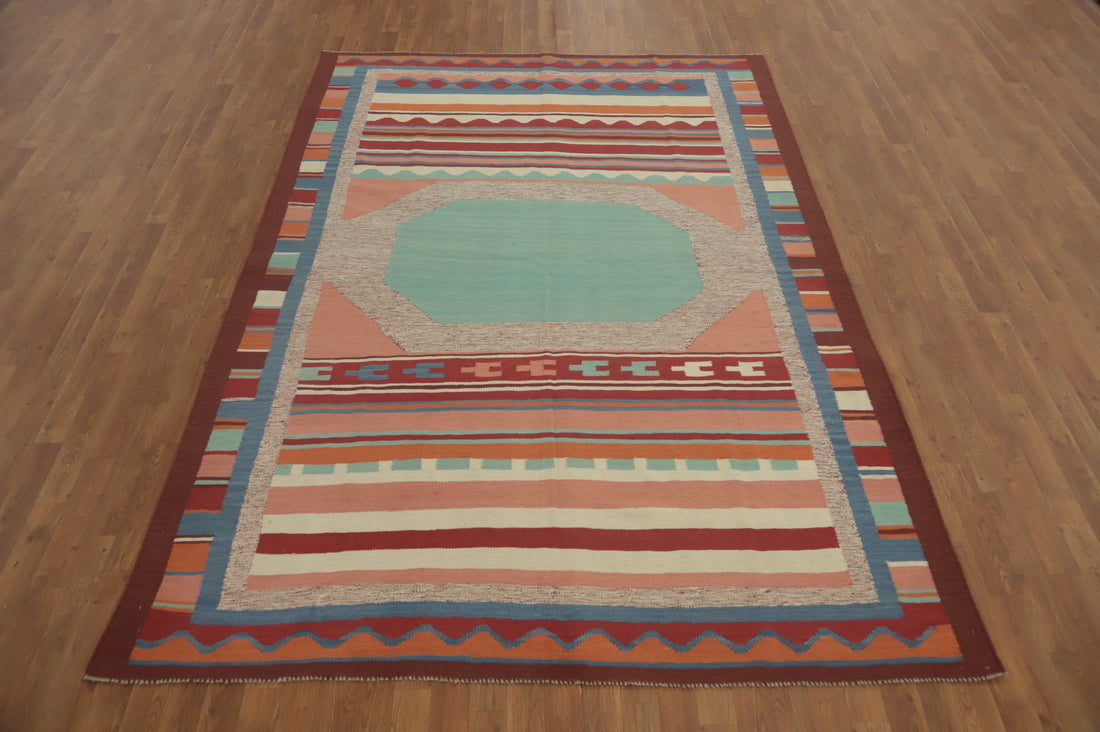 Geometric Kilim Oriental Area Rug 7x10
