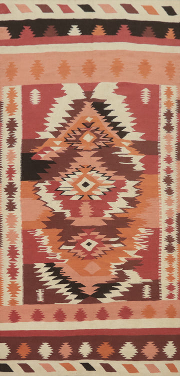 Flat Weave Wool Kilim Oriental Area Rug 5x12