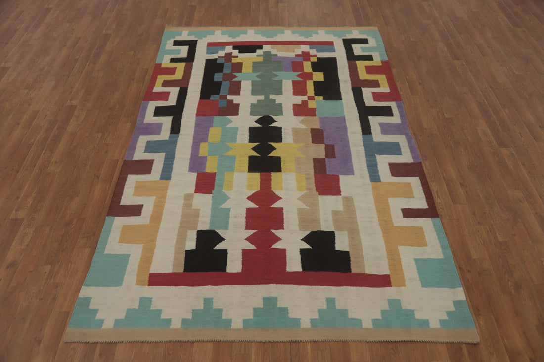 Tribal Wool Kilim Oriental Area Rug 6x9