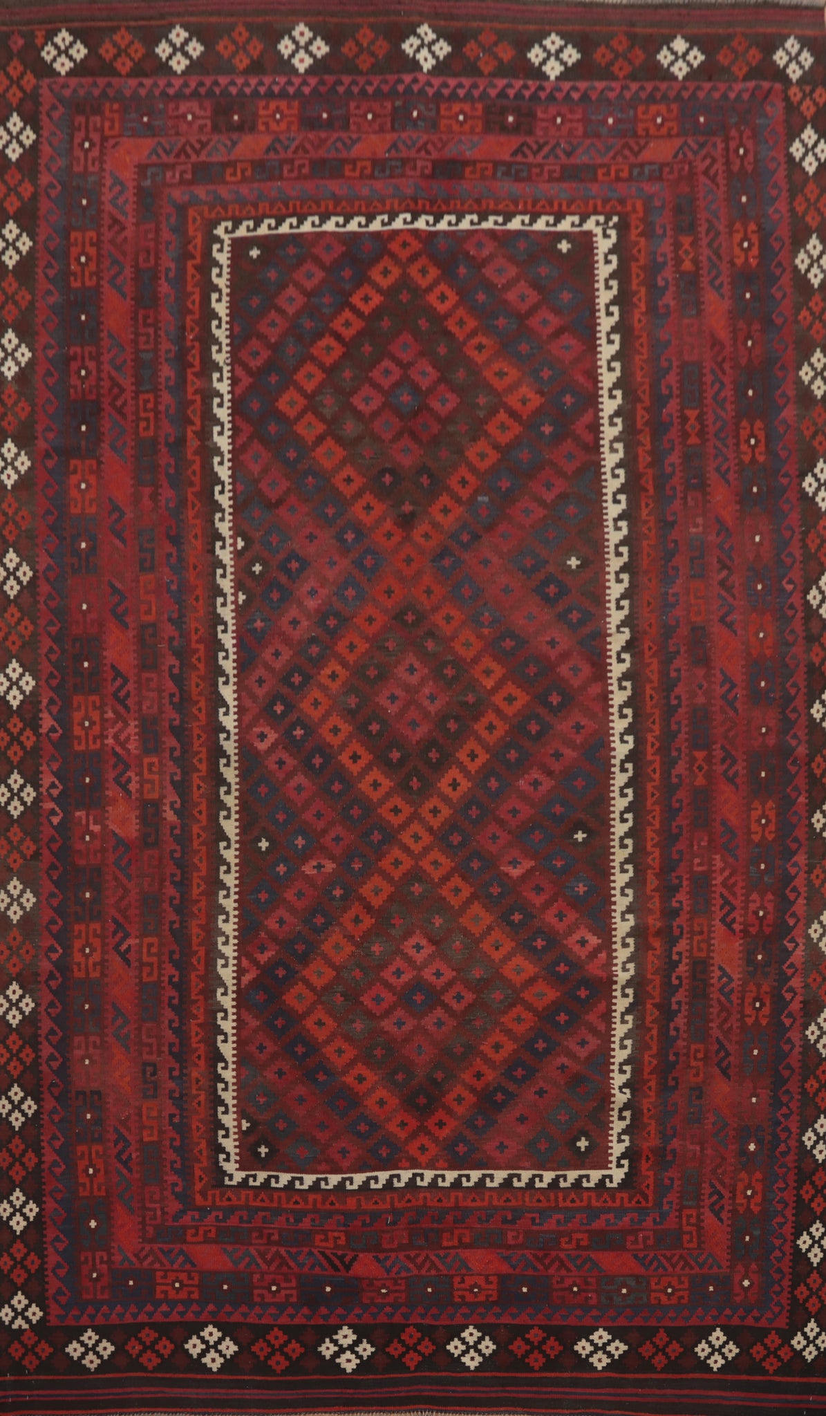 Vegetable Dye Wool Kilim Oriental Area Rug 8x13