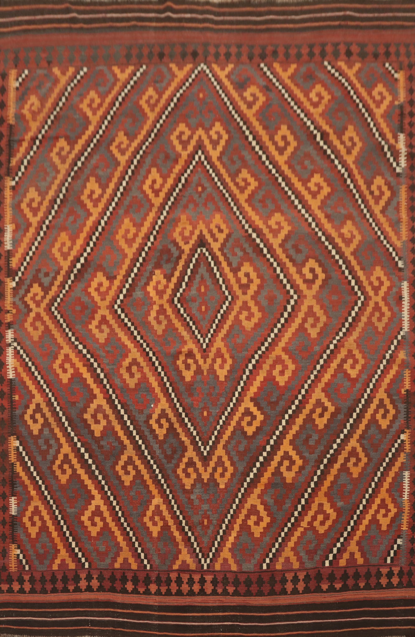 Vegetable Dye Wool Kilim Oriental Area Rug 8x12