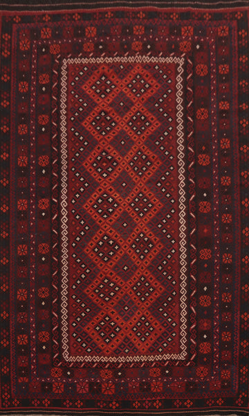 Vegetable Dye Red Kilim Oriental Area Rug 9x13