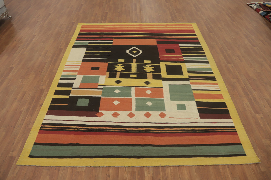 Flat Weave Wool Kilim Oriental Area Rug 8x10