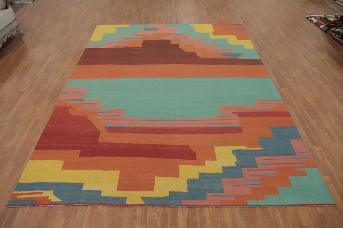 Colorful Kilim Oriental Area Rug 9x12