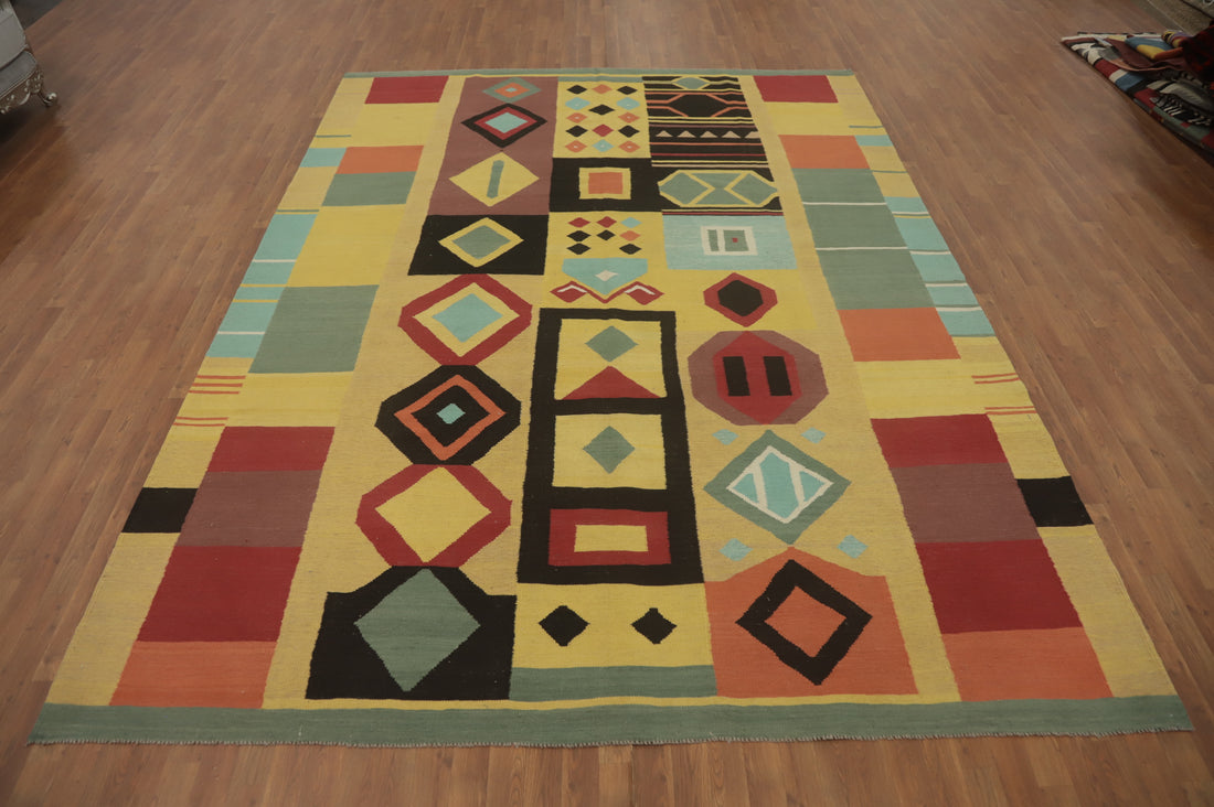 Geometric Kilim Oriental Area Rug 9x12