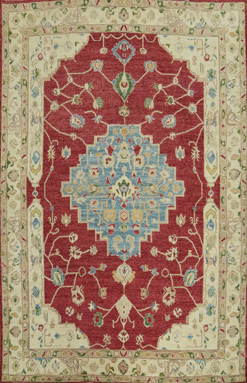 Vegetable Dye Wool Oushak Turkish Area Rug 9x12
