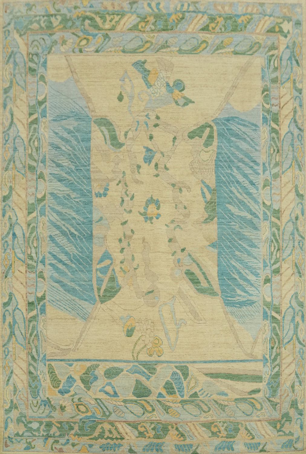 Handmade Wool Oushak Turkish Area Rug 9x12