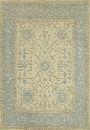 Vegetable Dye Wool Oushak Turkish Area Rug 8x10