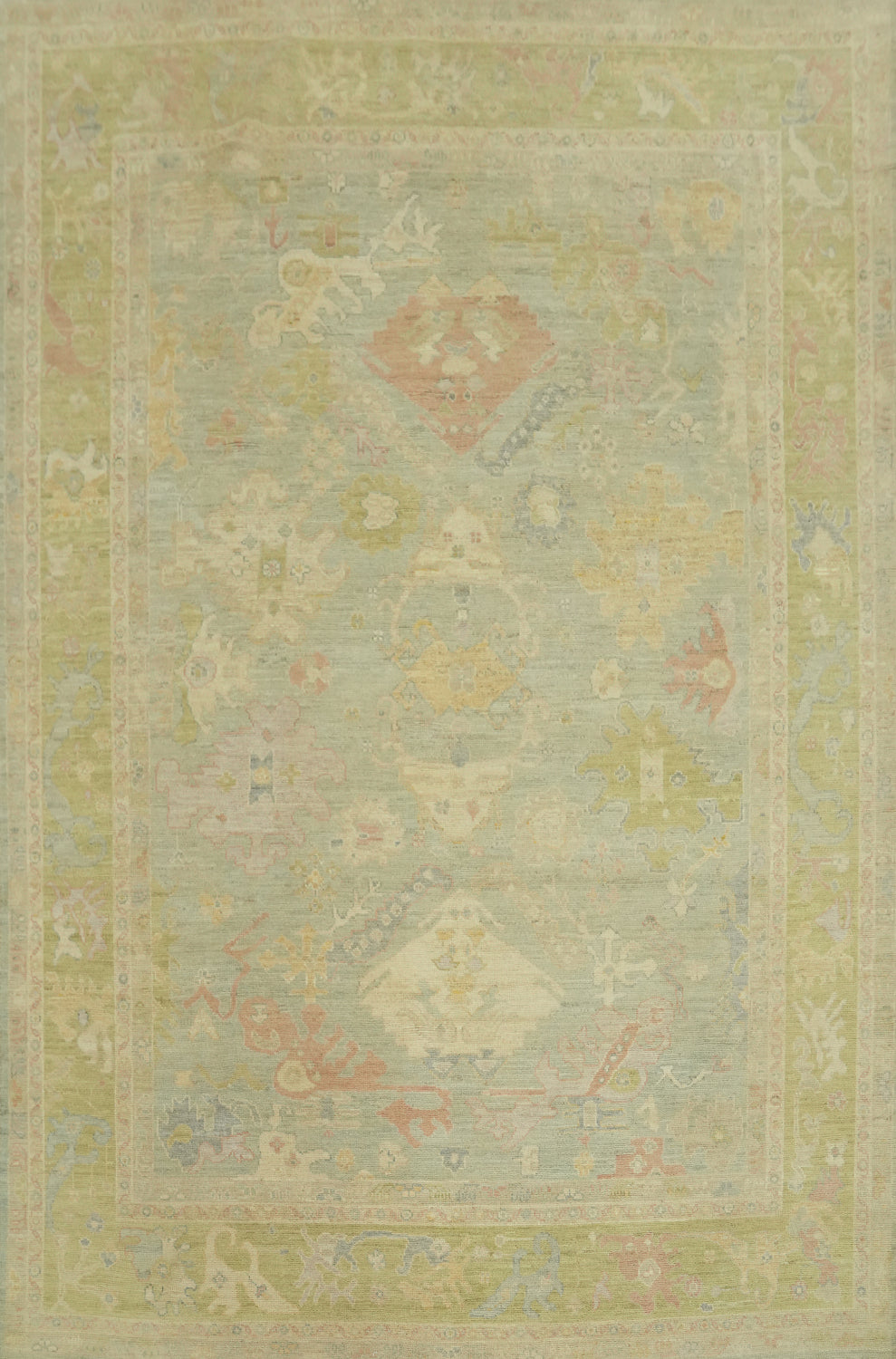 Handmade Wool Oushak Turkish Area Rug 9x12
