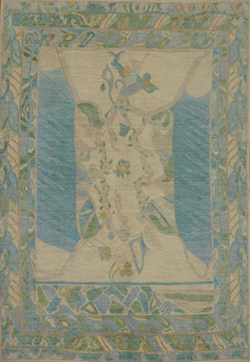 Handmade Wool Oushak Vegetable Dye Area Rug 8x10
