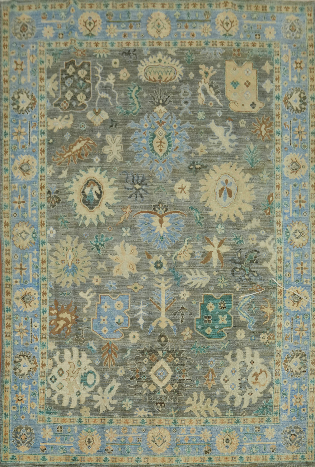 Vegetable Dye Wool Oushak Turkish Area Rug 8x10