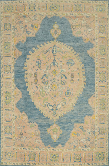 Vegetable Dye Wool Oushak Turkish Area Rug 10x13