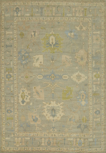Vegetable Dye Wool Oushak Turkish Large Rug 12x15