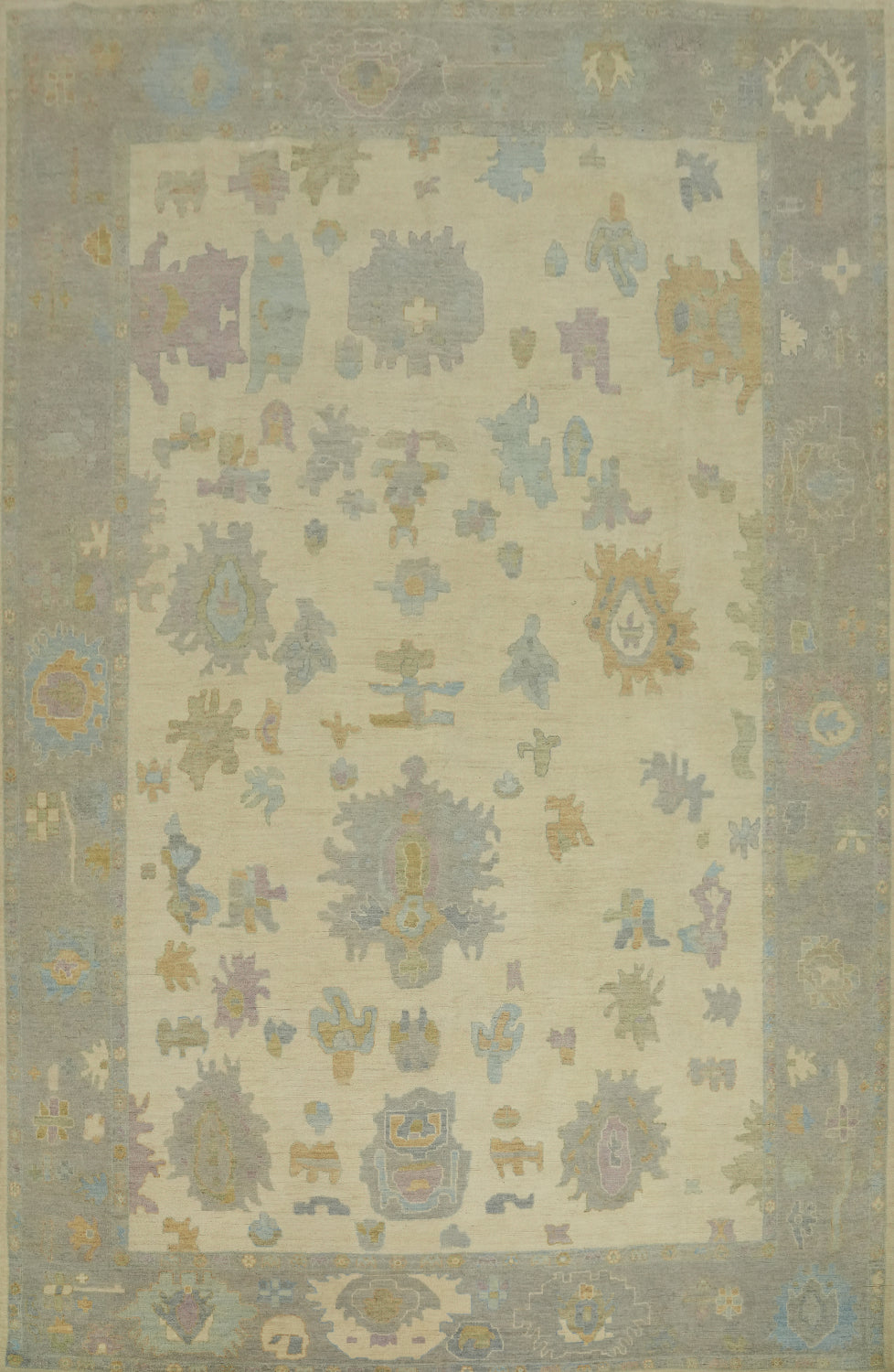 Vegetable Dye Wool Oushak Turkish Area Rug 10x13
