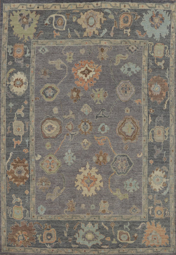Vegetable Dye Wool Oushak Turkish Area Rug 8x10