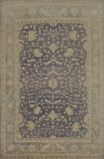 Vegetable Dye Wool Oushak Turkish Area Rug 9x12