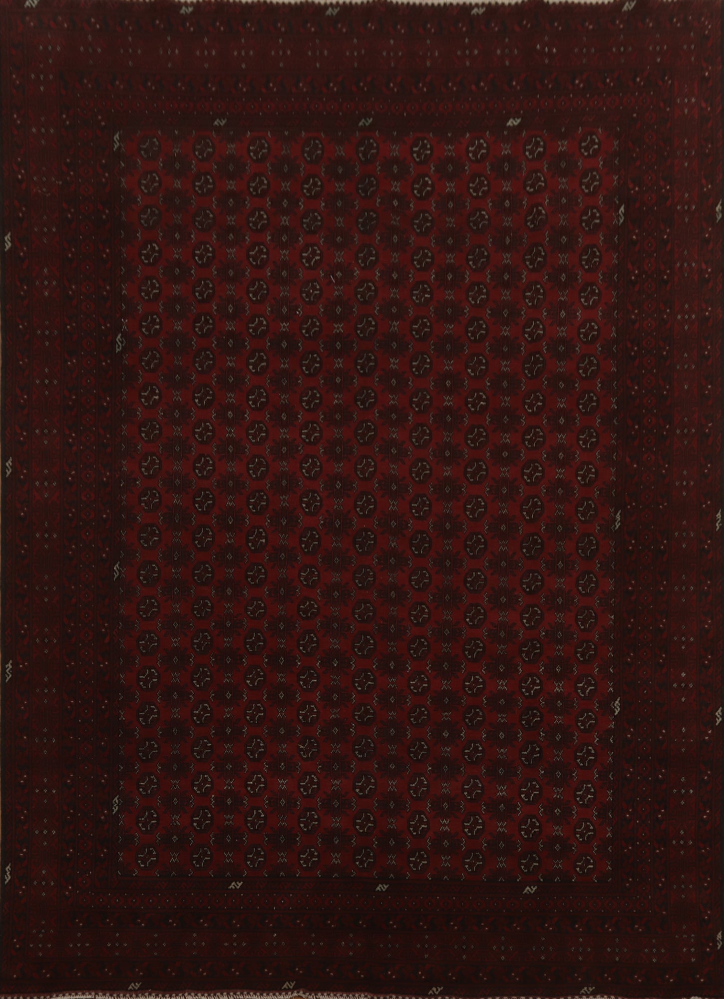 Geometric Wool Balouch Afghan Area Rug 10x13