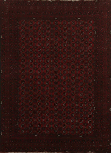 Geometric Wool Balouch Afghan Area Rug 10x13