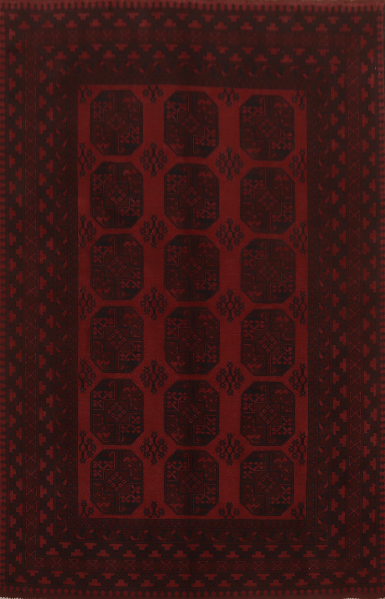 Elephant Foot Balouch Afghan Area Rug 7x10
