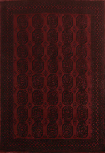 Geometric Wool Balouch Afghan Area Rug 10x13