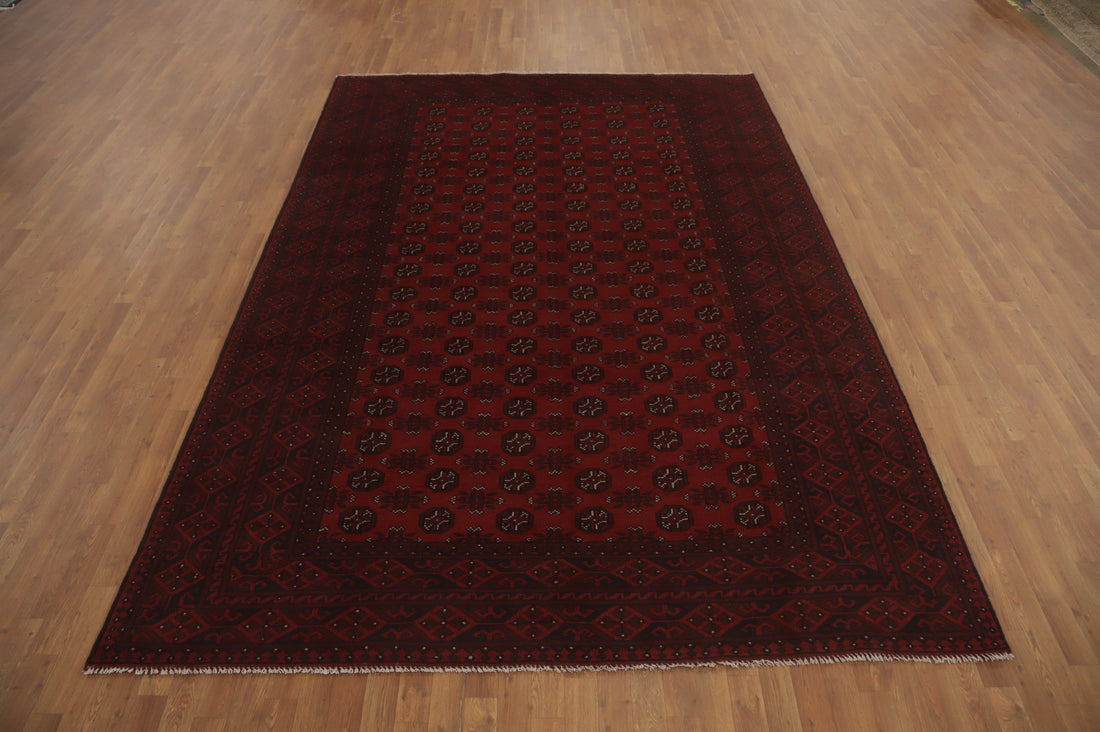Geometric Wool Balouch Afghan Area Rug 8x11