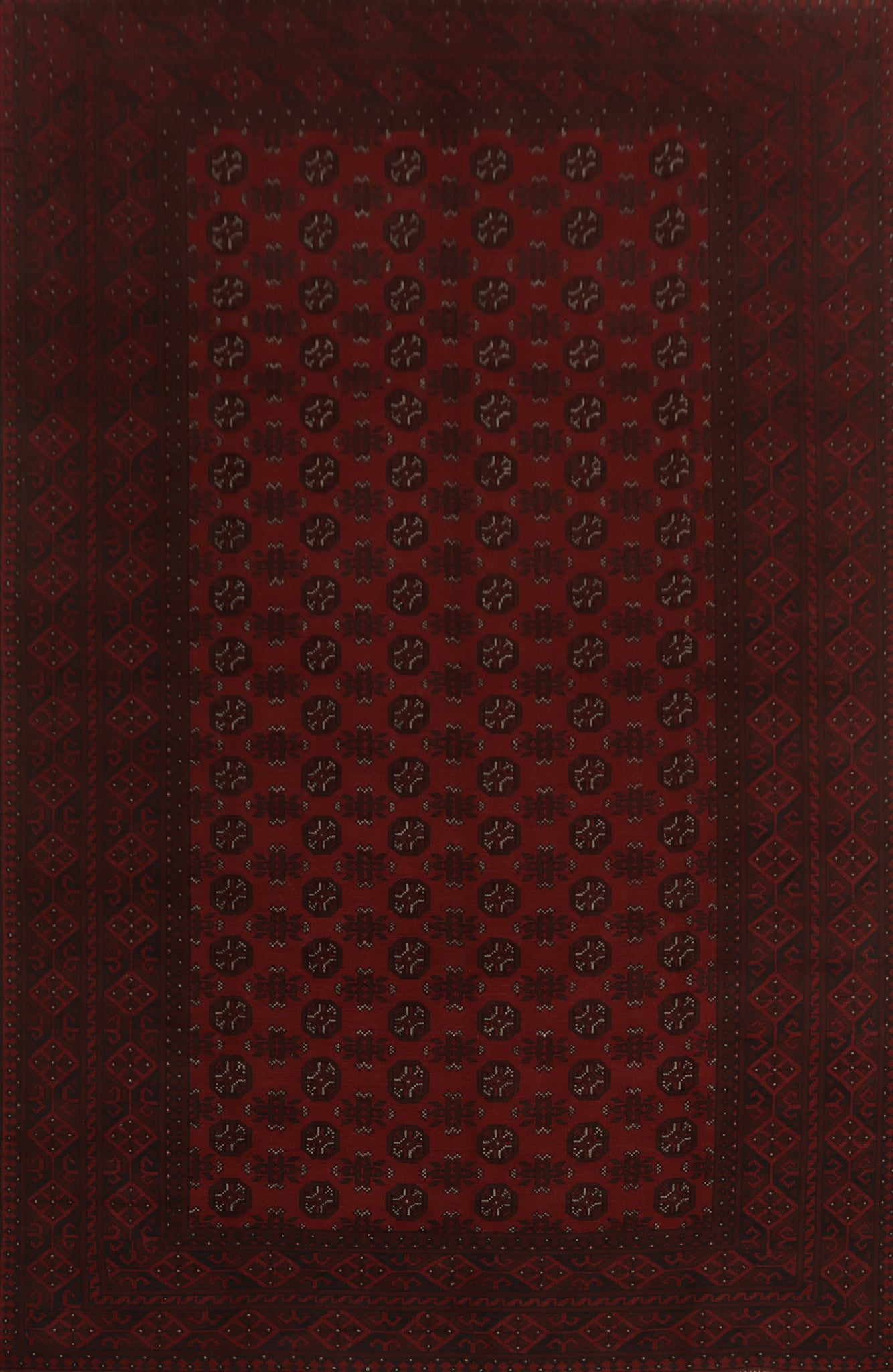 Geometric Wool Balouch Afghan Area Rug 8x11