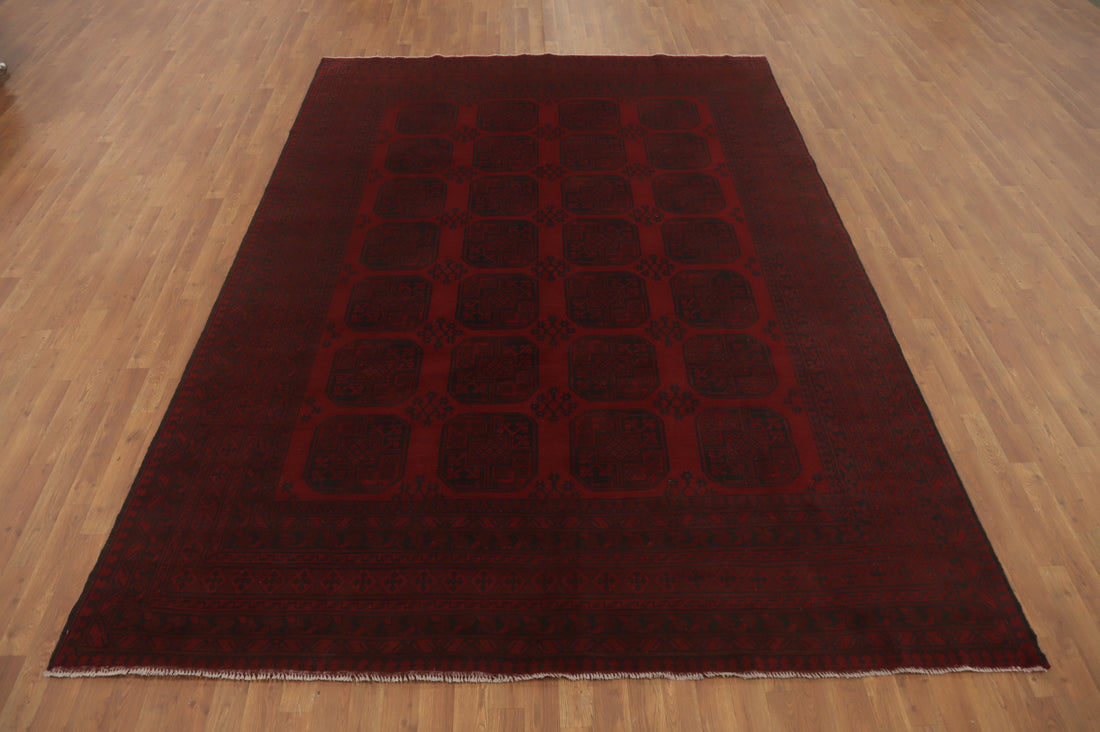 Geometric Balouch Afghan Area Rug 8x11