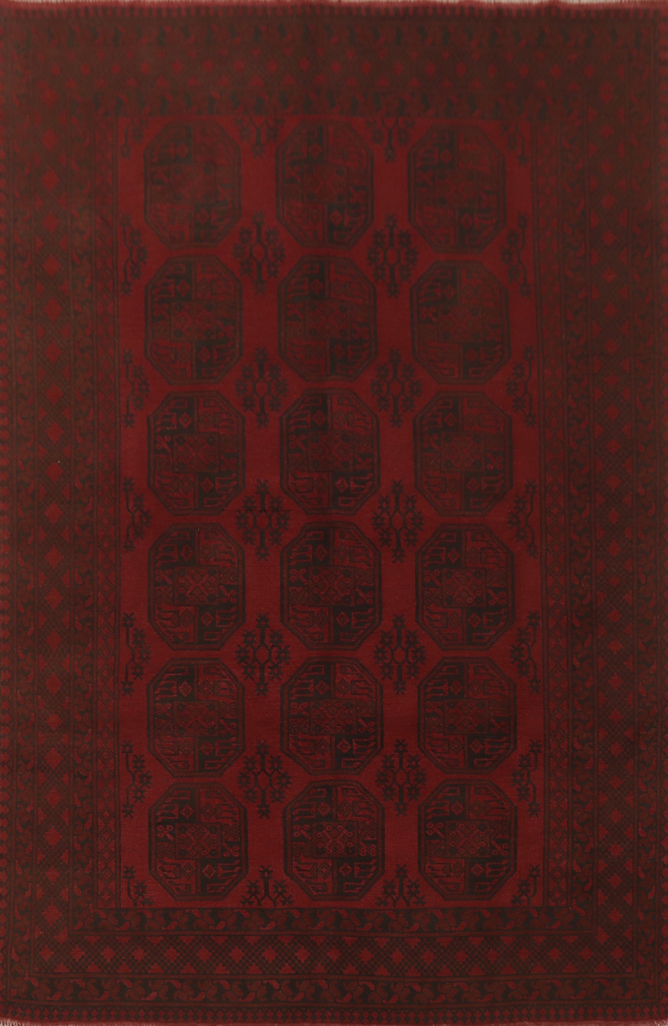 Geometric Balouch Afghan Area Rug 6x10