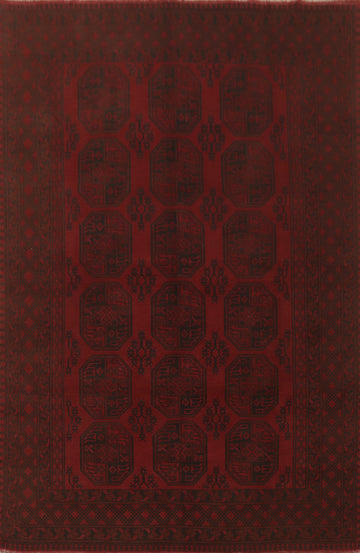 Geometric Balouch Afghan Area Rug 6x10