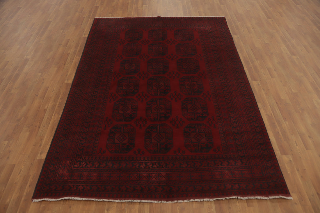 Tribal Red Balouch Afghan Area Rug 7x10