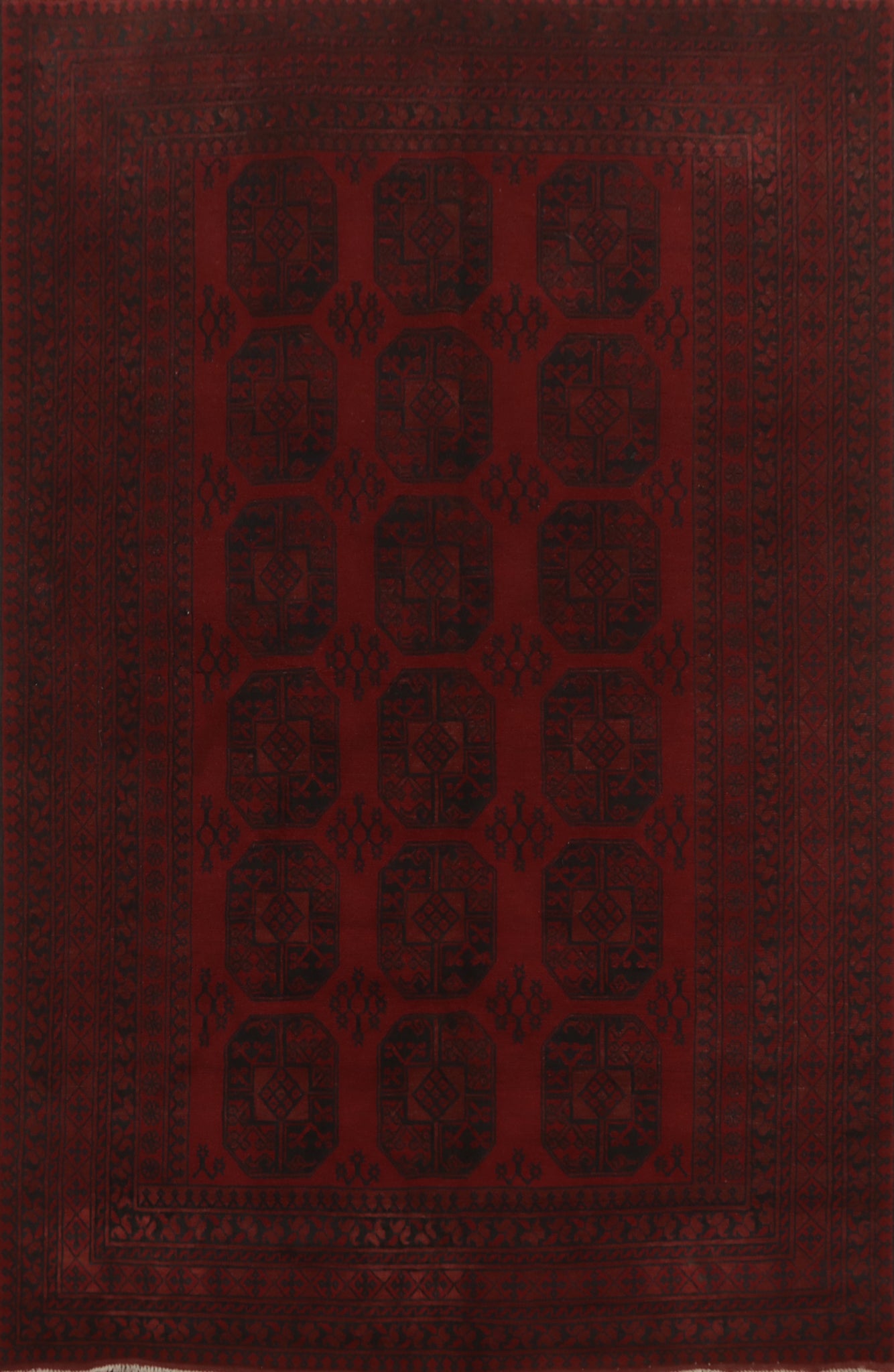 Tribal Red Balouch Afghan Area Rug 7x10