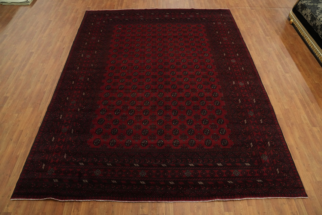 Tribal Red Balouch Afghan Area Rug 10x13