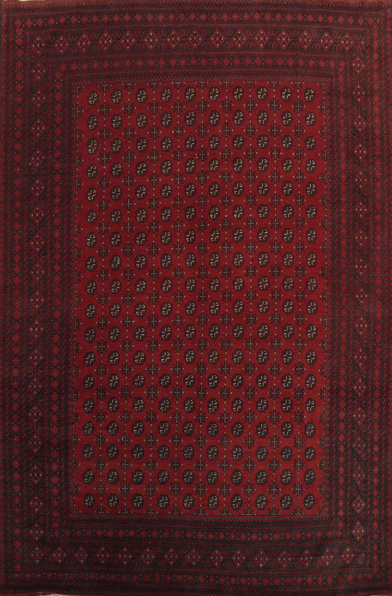 All-Over Red Balouch Afghan Area Rug 10x13