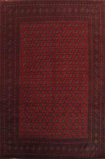 All-Over Red Balouch Afghan Area Rug 10x13