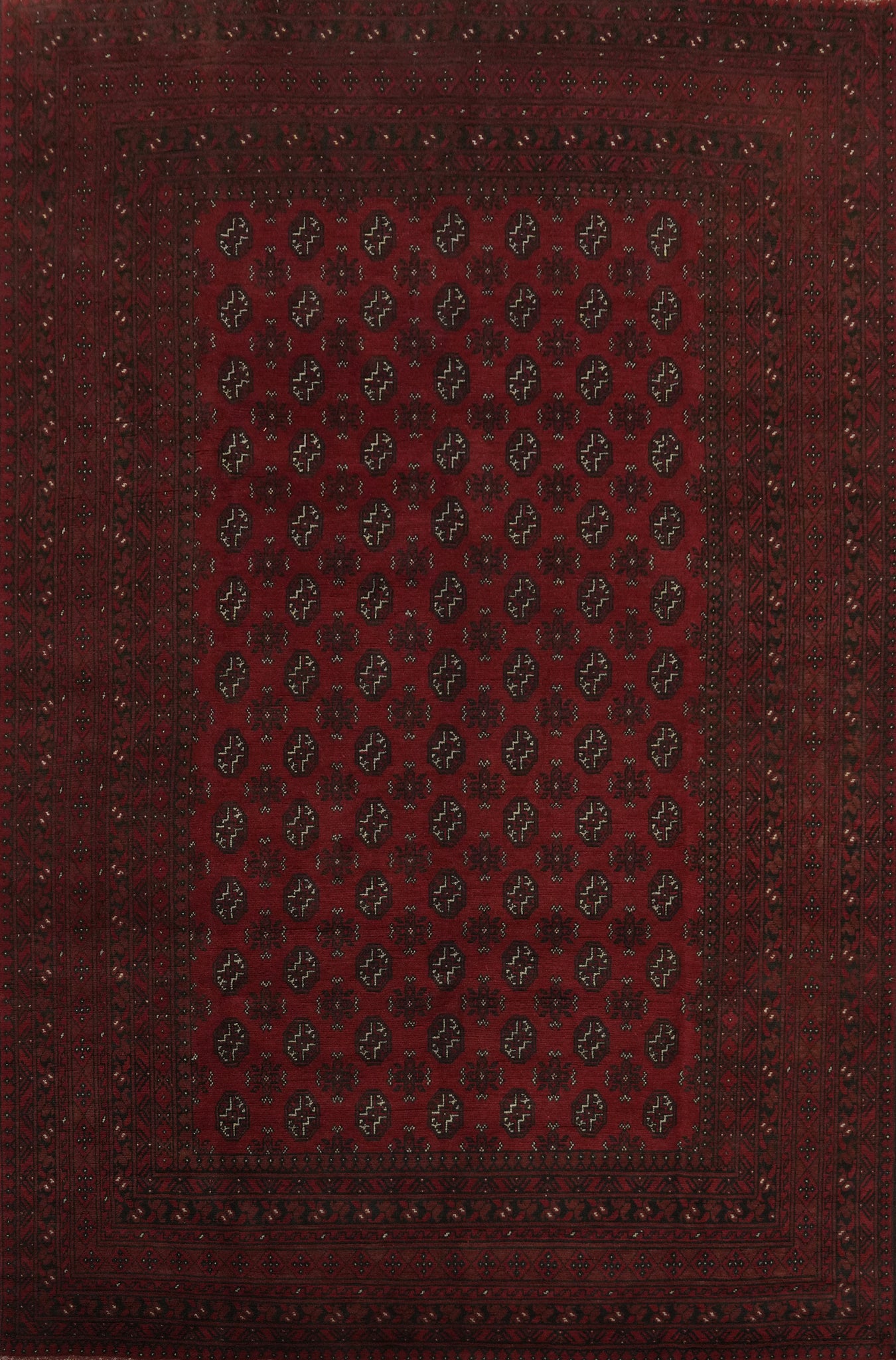Geometric Wool Balouch Afghan Area Rug 8x11