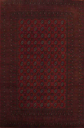 Geometric Wool Balouch Afghan Area Rug 8x11