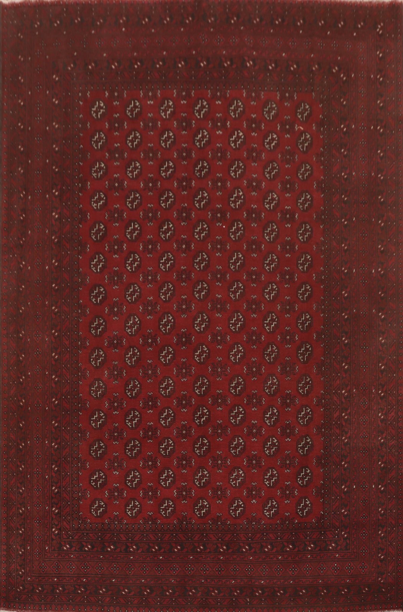 Elephant Foot Wool Balouch Afghan Area Rug 8x11