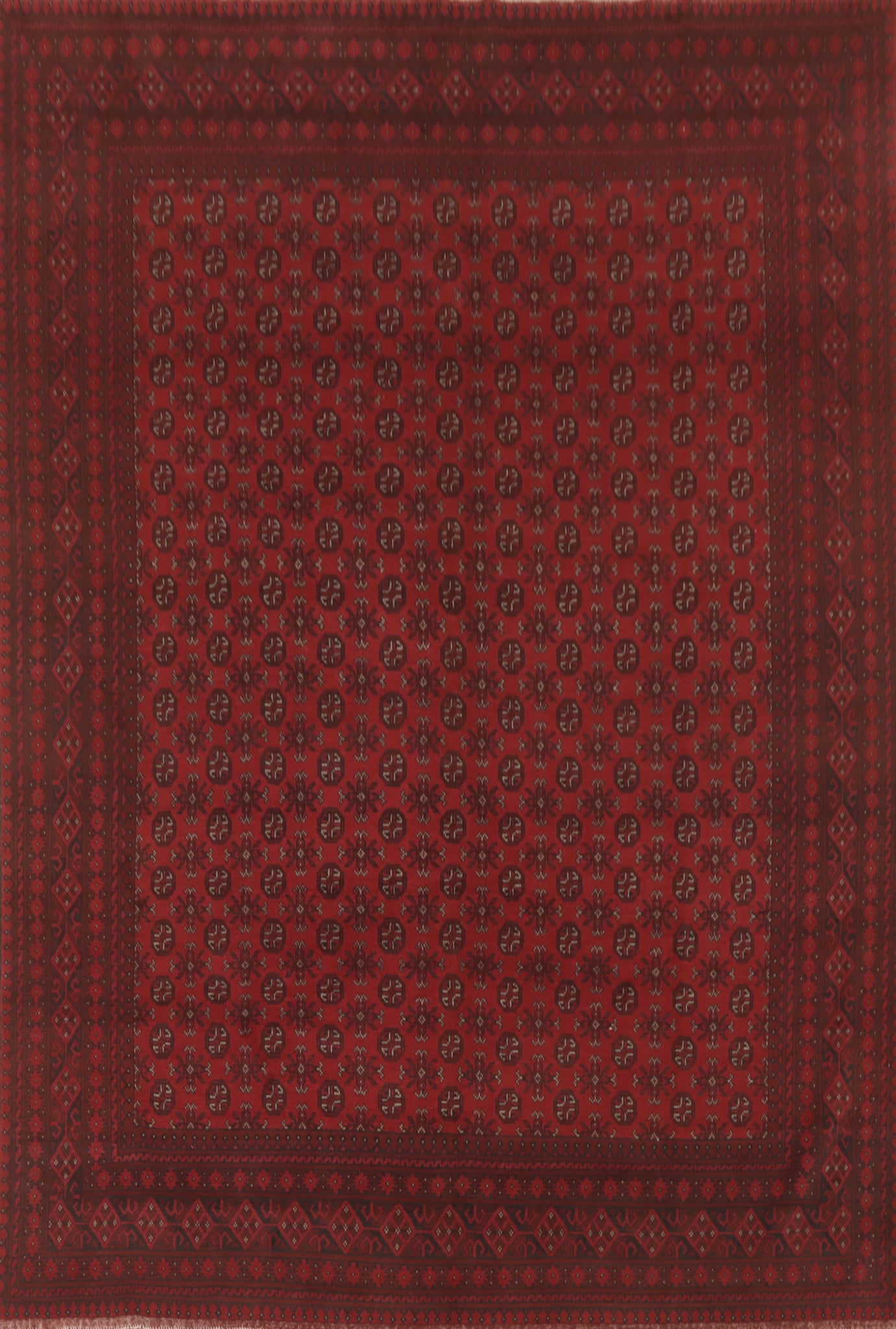 Tribal Red Balouch Afghan Area Rug 10x13