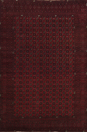 Elephant Foot Red Balouch Afghan Area Rug 10x13