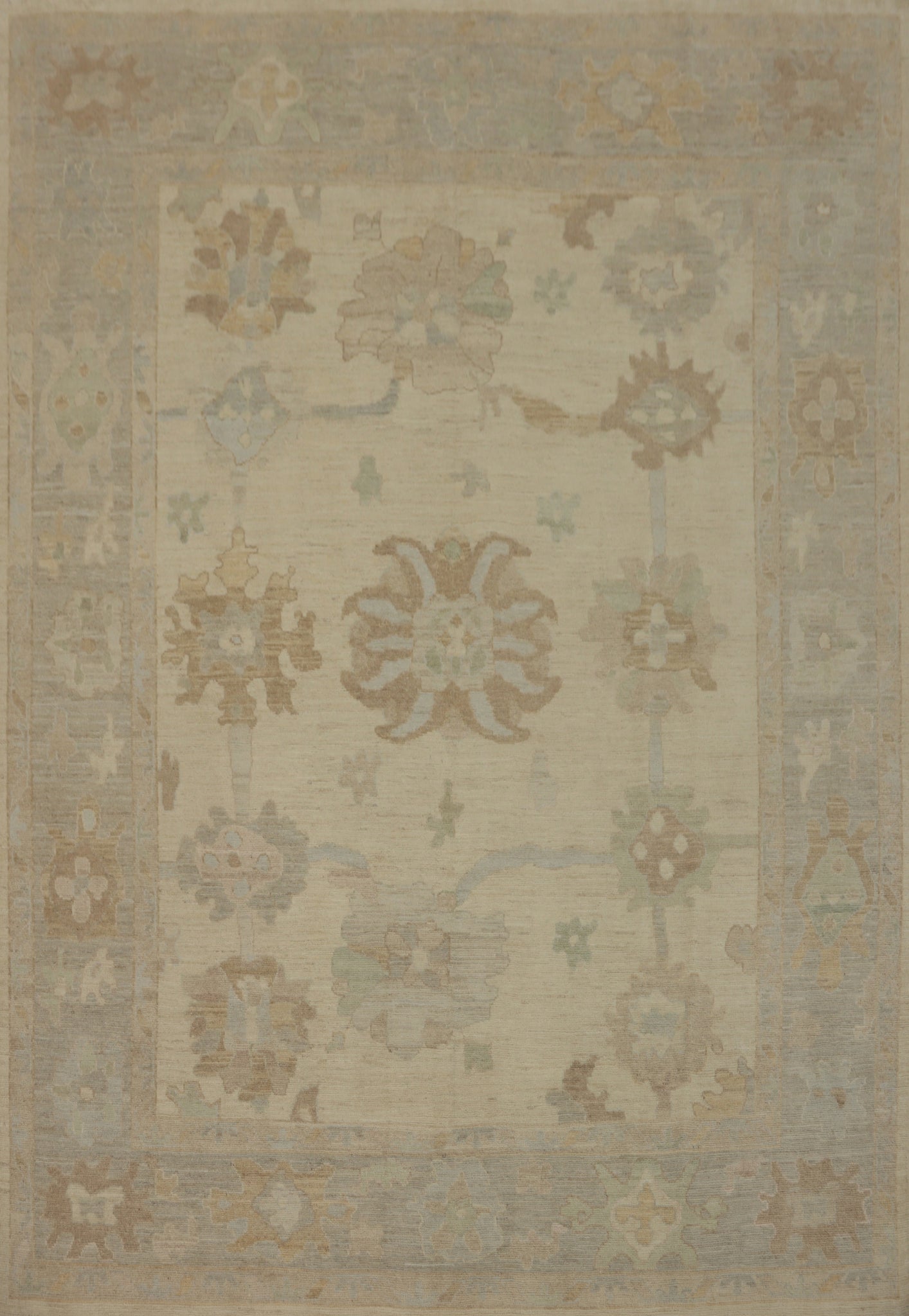Vegetable Dye Wool Oushak Turkish Area Rug 8x10