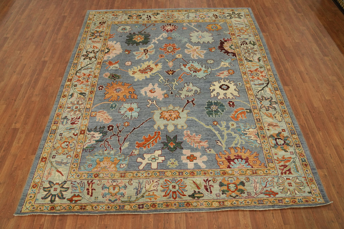 Vegetable Dye Wool Oushak Turkish Area Rug 8x10