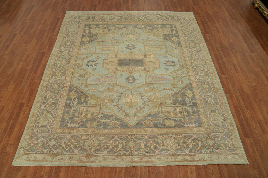 Vegetable Dye Wool Oushak Turkish Area Rug 8x10