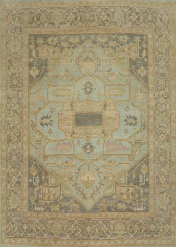 Vegetable Dye Wool Oushak Turkish Area Rug 8x10