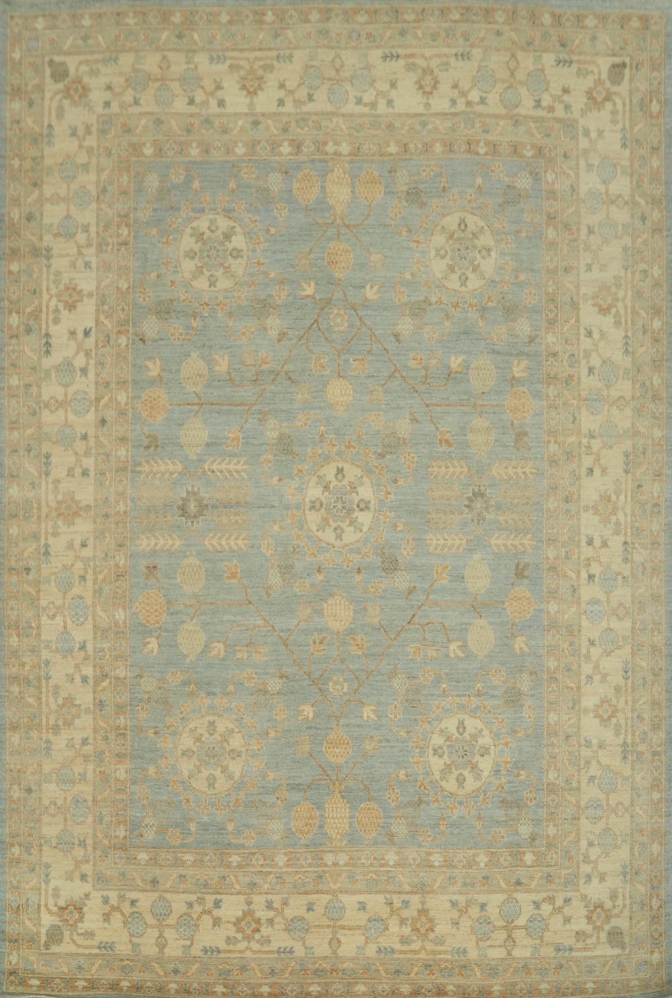 Vegetable Dye Wool Oushak Turkish Area Rug 8x10