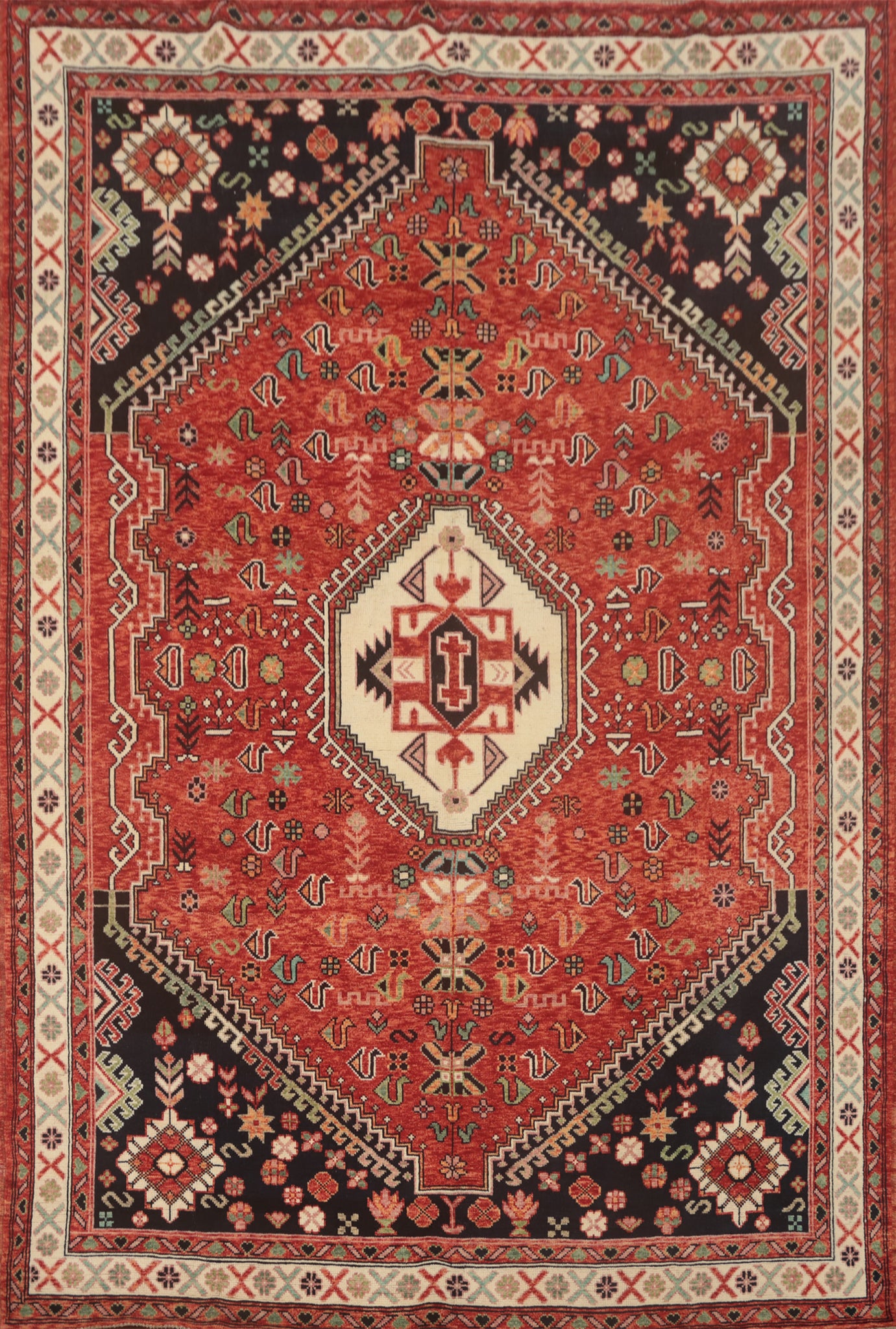 Vegetable Dye Shiraz Afghan Area Rug 8x11