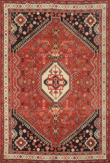 Vegetable Dye Shiraz Afghan Area Rug 8x11