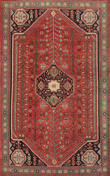 Vegetable Dye Shiraz Afghan Area Rug 8x11